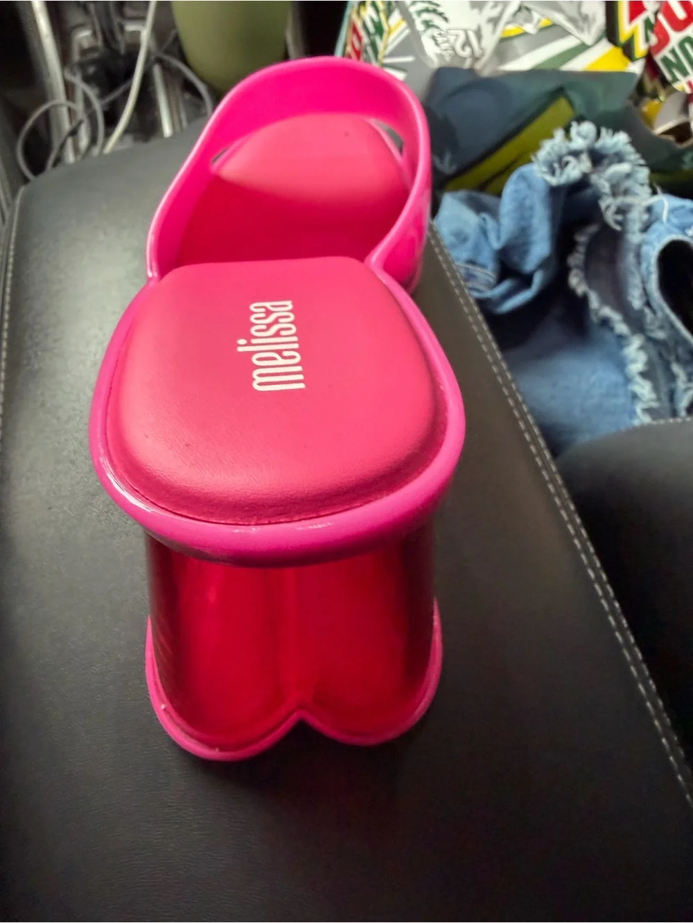 Melissa Hot Pink Slip-On Mules New